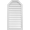 Ekena Millwork Octagonal Top Surface Mount PVC Gable Vent w/ 2"W x 1-1/2"P Brickmould Frame, 20"W x 38"H GVPOT20X3802SN - alternate 1